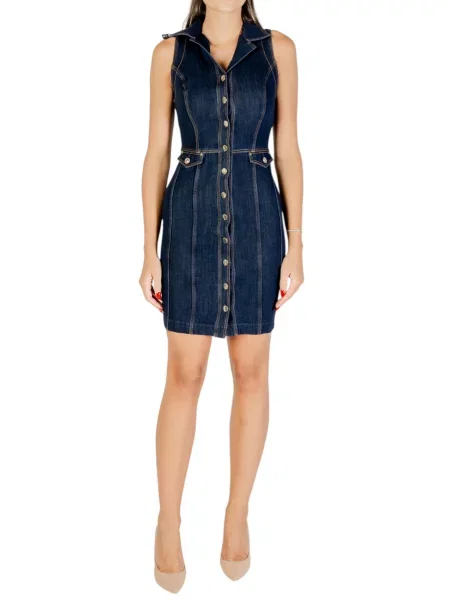 Sukienka jeansowa Guess niebieska