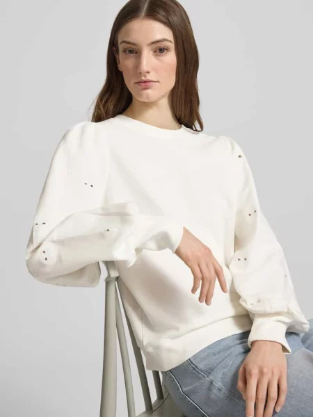 Bluza o kroju regular fit z Mieszanka bawełny Model FEMME' Only biała