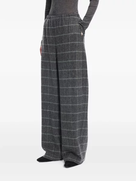Pantaloni Jnby în carouri cu cordon gri