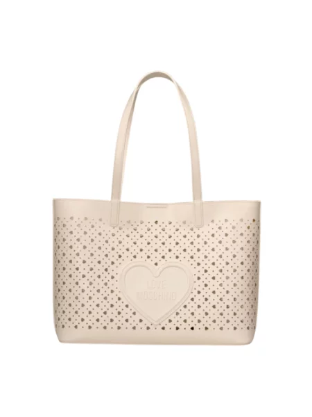 Shopperka Love Moschino w serca biała