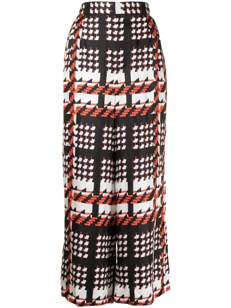 Карирани панталон Biyan черно