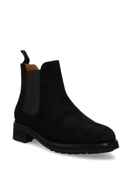 Botine Polo Ralph Lauren din piele cu autograf gri