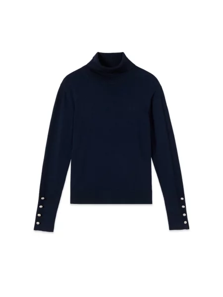 Sweter z golfem Oltre niebieski