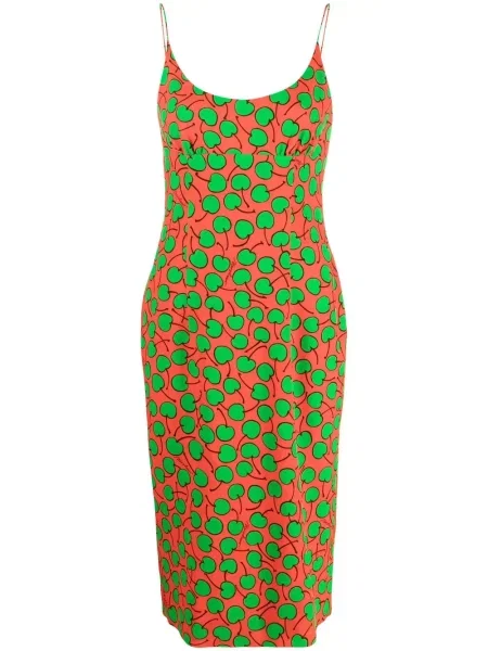 Rochie midi Moschino cu imagine până la genunchi de costum roșu