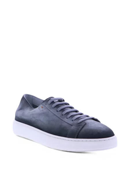 Sneakerși Santoni din piele de căprioară gri