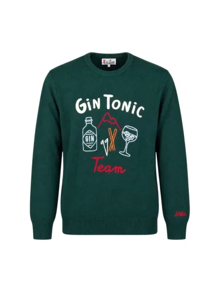 Sweter Mc2 Saint Barth wełniany zielony