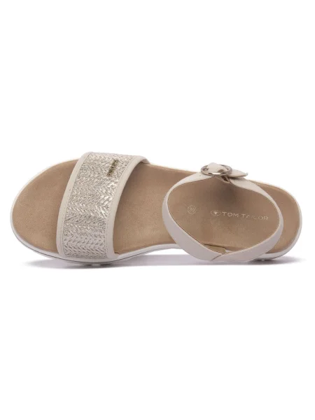 TOM TAILOR Sandale deschis / auriu bej