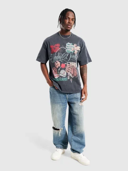 Supply&demand T-Shirt Motley czarna