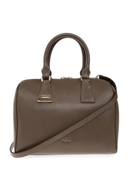 Geantă shopper Furla din piele gri