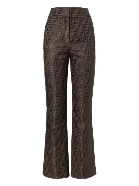 Jeździć na nartach spodnie dresowe Fendi brązowe