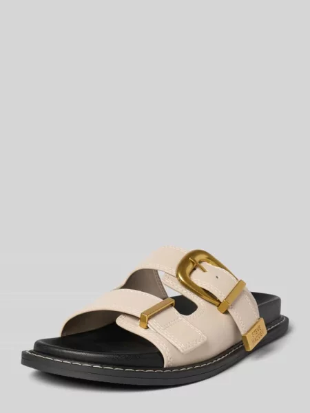 Trampki Steve Madden z logo skórzane białe