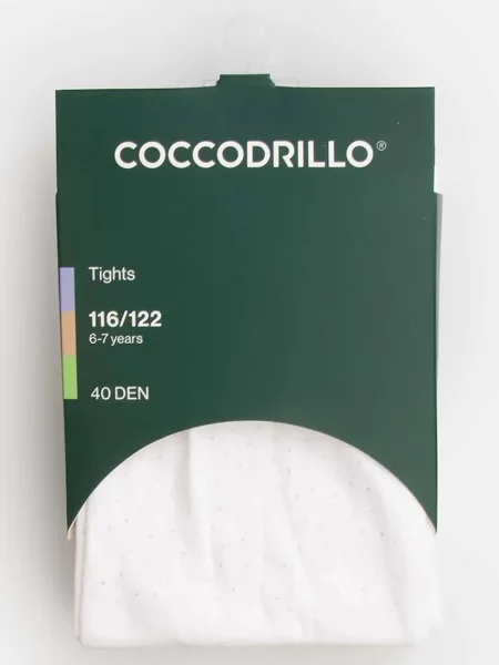 Coccodrillo punčocháče dětské bílé