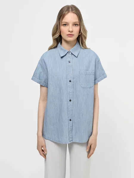 Рубашка Emporio Armani синяя