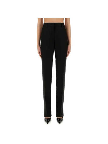 Lniane spodnie Sportmax czarne