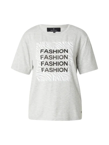 Monari Tricou gri / negru alb
