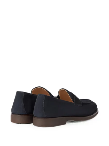 Pantofi loafer Brunello Cucinelli din piele de căprioară albastru