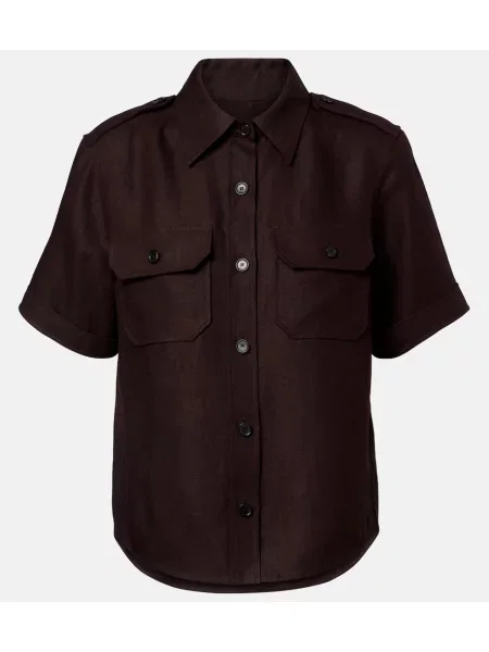 Cămașă Loro Piana de in maro