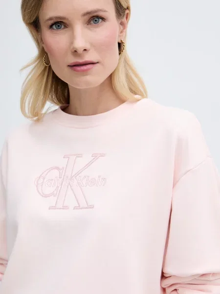 Суитчър Calvin Klein Jeans розово