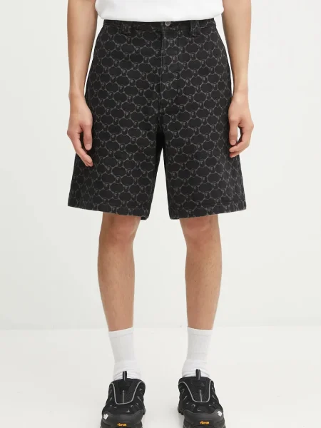 A Bathing Ape pantaloni scurți jeans College Monogram negru