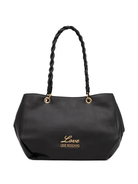 Geantă Love Moschino țesută negru