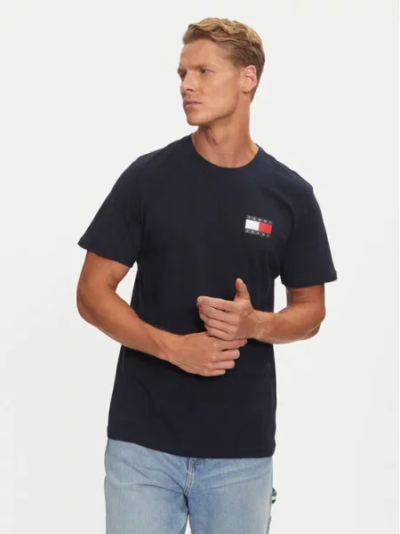Tommy Jeans T-shirt Essential Flag tamnoplava