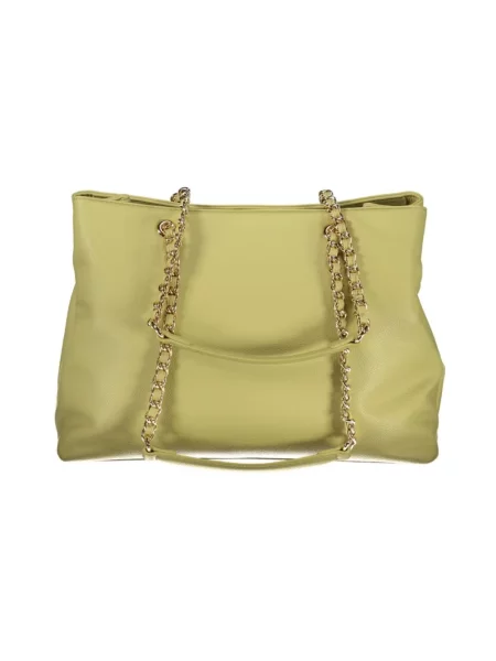 Lniana torebka Valentino Bags zielona