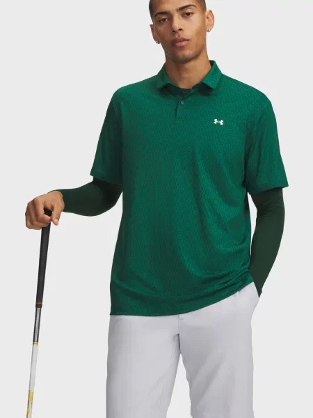 Поло Under Armour з принтом зелене