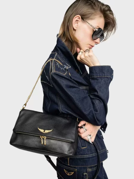 Кожаная сумка Zadig&voltaire черная
