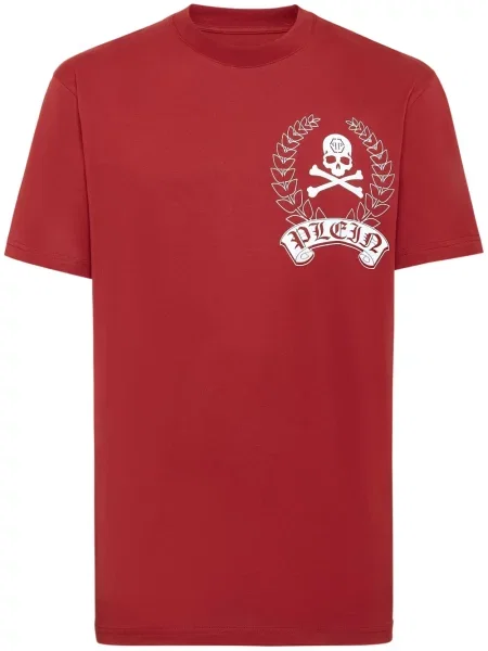 Tricou Philipp Plein cu imagine roșu