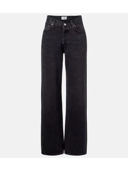 Blugi Agolde cu talie înaltă negru