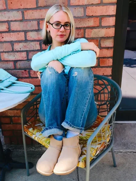UGG W Classic Mini Deconstructed апрески дамски от велур бежово