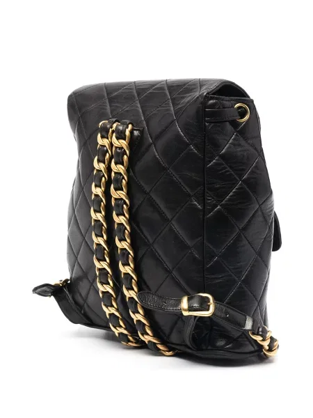 Prošívaný diamant batoh Chanel Pre-owned černý