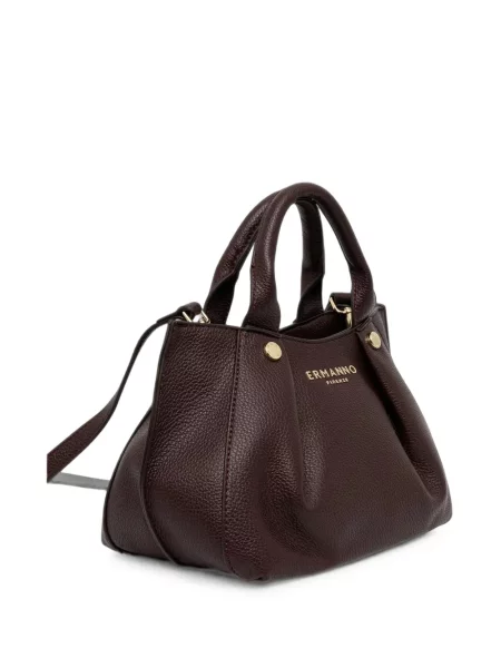 Shopper torbica Ermanno Firenze s autogramom smeđa