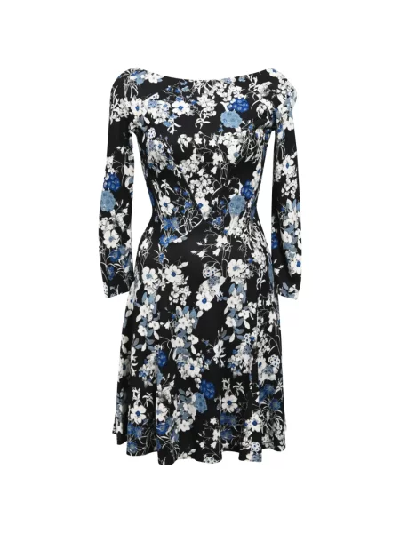 Rochie Erdem cu model floral cu imagine negru