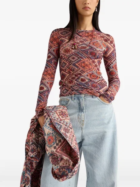 Długi top Momoni czerwony