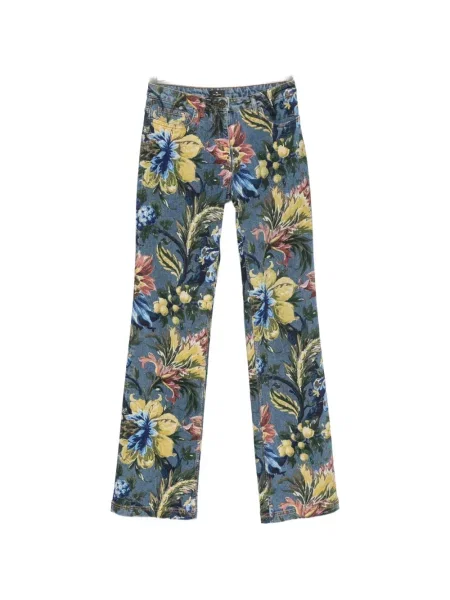 Blugi Etro cu model floral cu imagine albastru