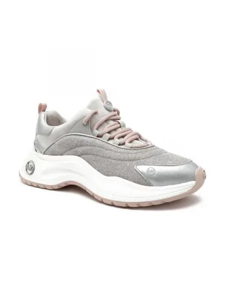 Michael Kors Sneakers DARA cu adaos de piele argintiu