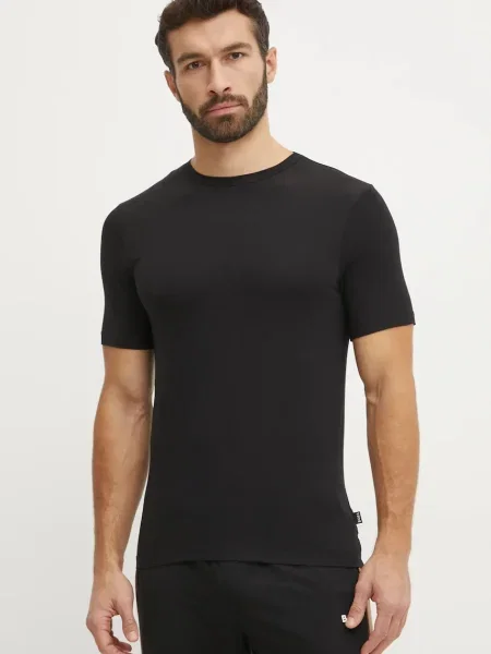 BOSS tričko pánske s viskózou TShirt RN 3P Bamboo čierna