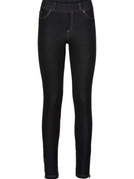 Legginsy o wyglądzie dżinsów czarne
