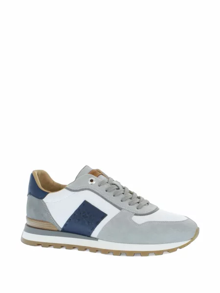 Sneakerși La Martina din piele gri