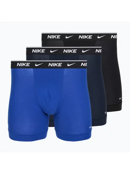 Boxeri pentru bărbați Nike Cotton Stretch Boxer Brief black/blue/navy negru
