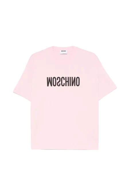 Póló Moschino nyomtatás rózsaszín