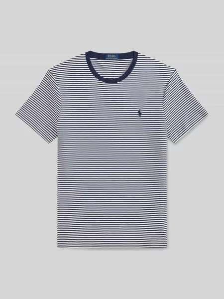 T-shirt o kroju regular fit z czystej bawełny Polo Ralph Lauren granatowa