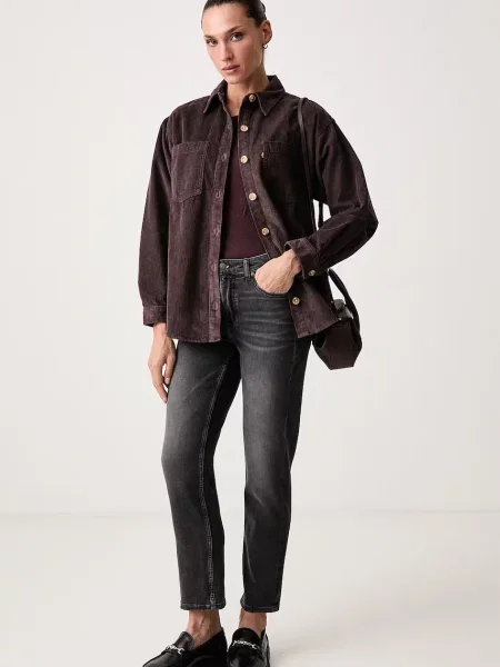 Levi's cămașă de damă din catifea reiată IRIS OVERSHIRT maro