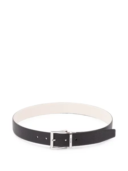 Cu centură reversibil curea Prada din piele negru