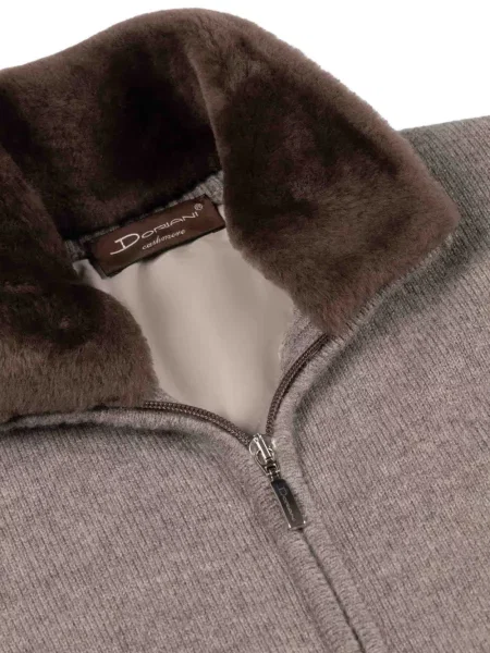 Gulerat cardigan Doriani Cashmere din cașmir