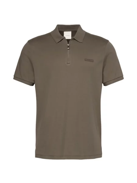 Tricou polo Calvin Klein cu autograf maro