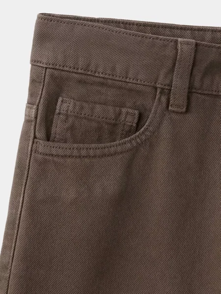 Dżinsy straight fit Dzieci 12 MANGO KIDS brązowy