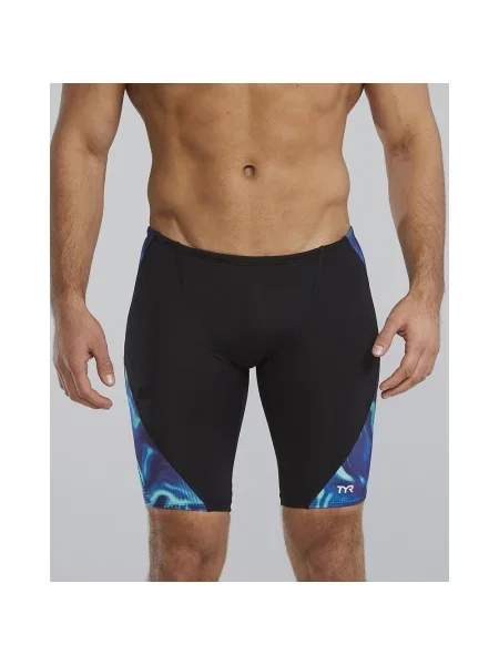 Kąpielówki TYR Durafast Elite Dragonflyte Jammer niebieski aqua 26 czarny