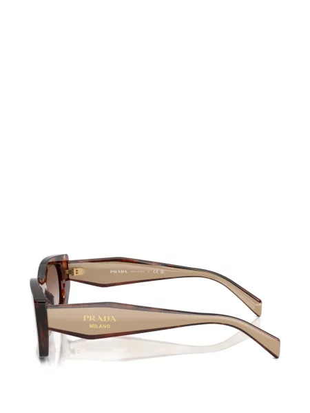 Ochelari de soare Prada Eyewear cu imprimeu geometric maro